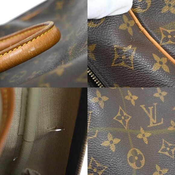 LOUIS VUITTON LV Logo Deauville Hand Bag Monogram Leather Brown - Picture 9 of 16